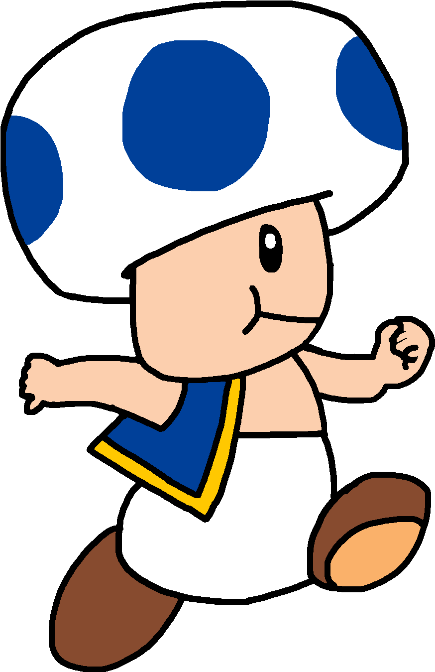2d Blue Toad Run (1007x1453), Png Download