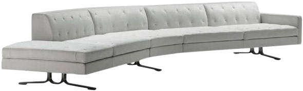 Sofa By Jean-marie Massaud For Poltrona Frau - Studio Couch (654x654), Png Download