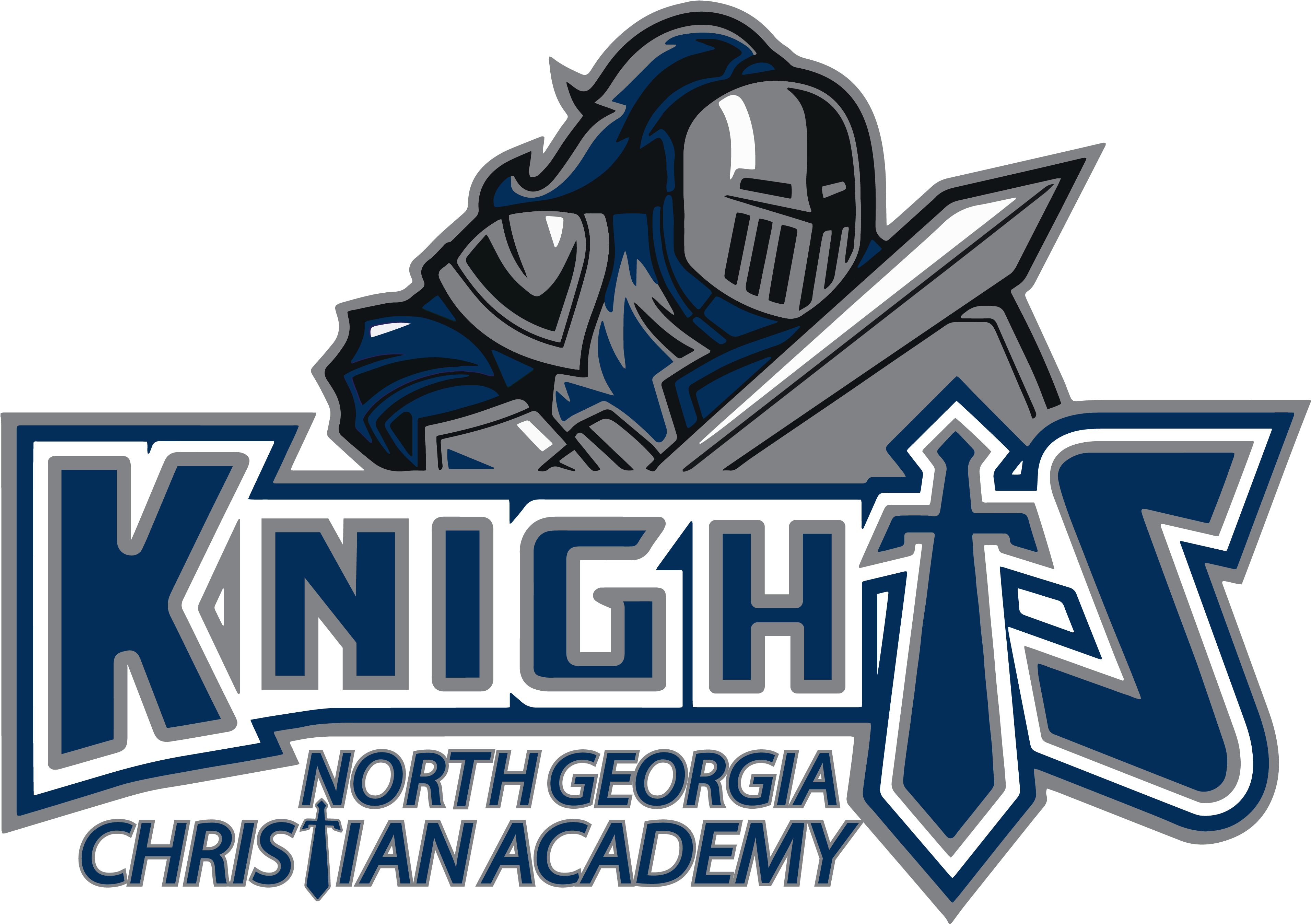 Knight Logo Blue No Background - Knight Mascot (3858x2772), Png Download