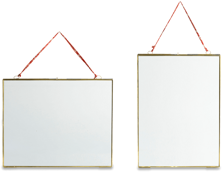Brass & Glass Frame With Sari Tie - Darkness (1400x1008), Png Download