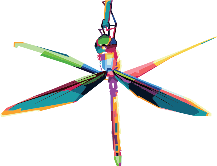 Geometric Dragonfly - Dragonfly (752x577), Png Download