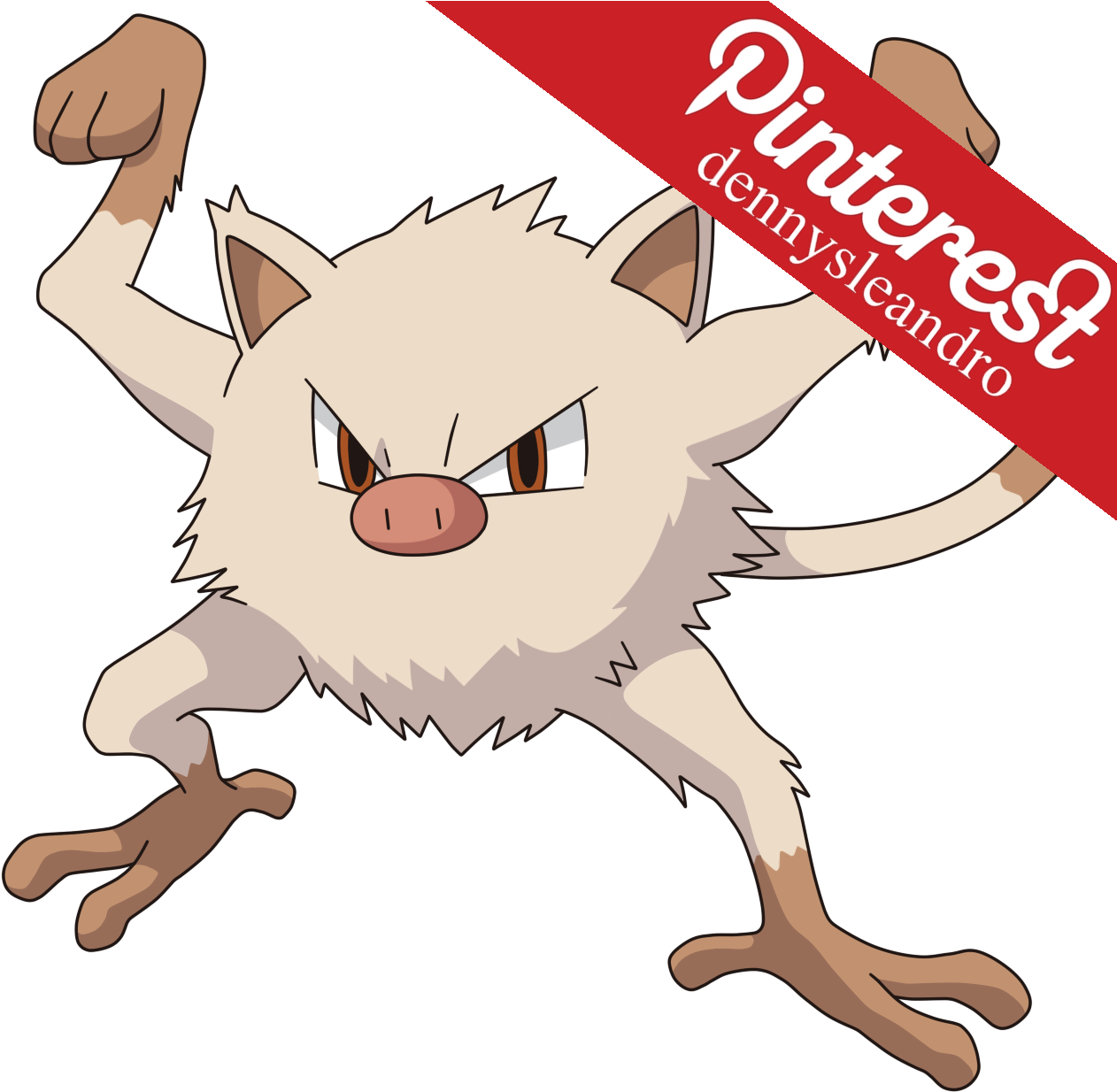When Mankey Starts Shaking And Its Nasal Breathing - 寶 可 夢 猴子 (1283x1251), Png Download
