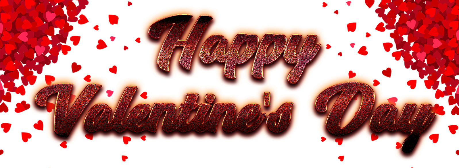 Happy Valentines Day Png Hd (1597x586), Png Download