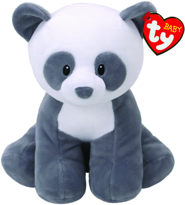 Mittens The Grey Panda Baby Ty Medium - Baby Ty (650x704), Png Download