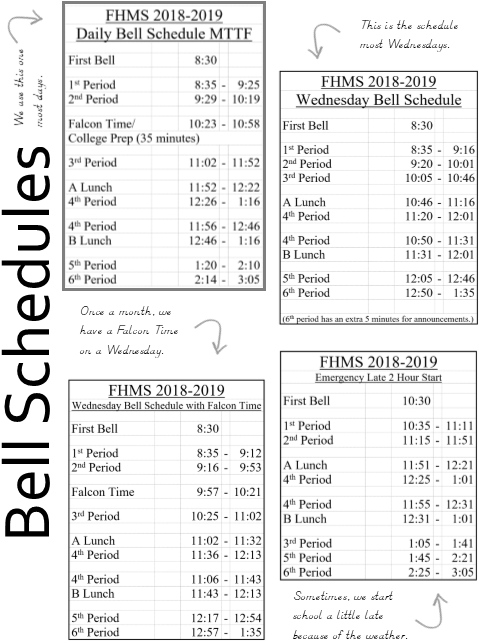 Daily Schedule - Eastlake Middle Bell Schedule (497x681), Png Download