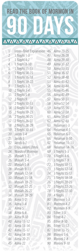 Book Of Mormon In 90 Days Bookmark - Plastic (1000x1000), Png Download