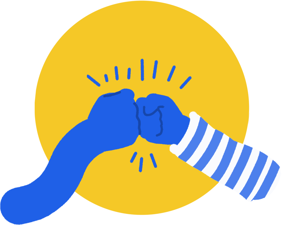 Fist-bump - Illustration (1000x1000), Png Download