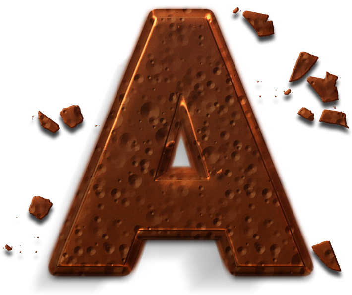 Chocolate Style 3d Letter A - Chocolate (866x650), Png Download