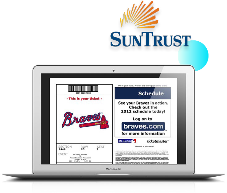 Eticket - Atlanta Braves (736x626), Png Download