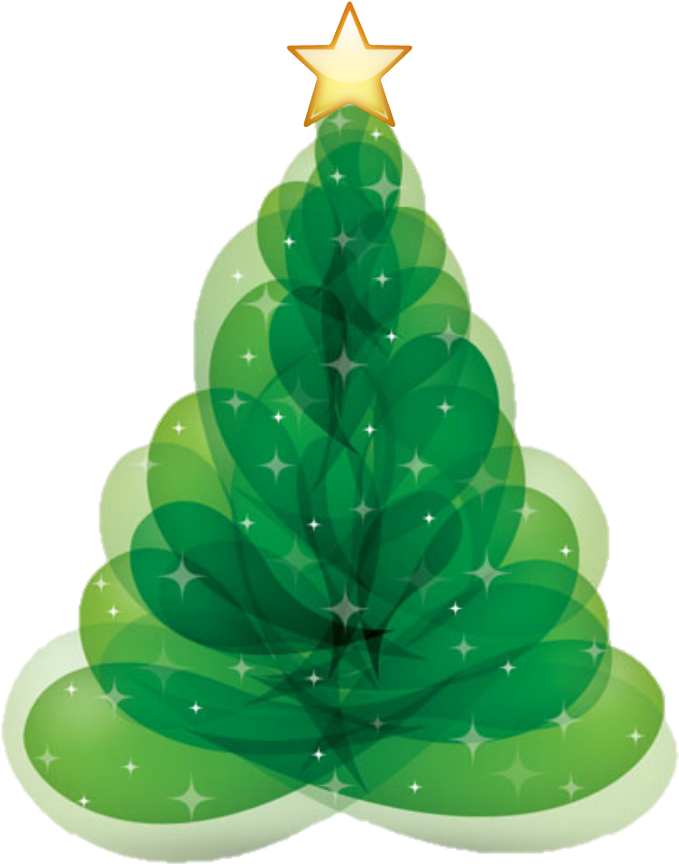 Tree Sticker - Merry Christmas Modern Cards (1024x1024), Png Download