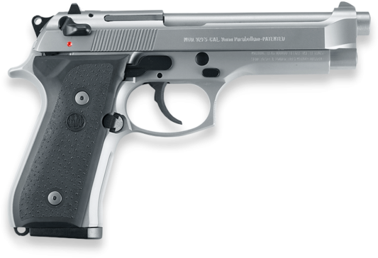 92 Fs Pistol, Stainless Steel - Beretta 92fs Inox Png (1005x482), Png Download