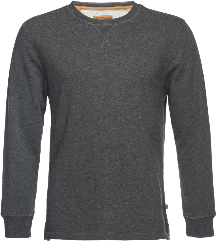Burnout Pullover Crew - Long-sleeved T-shirt (966x1449), Png Download