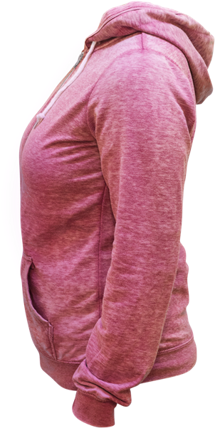 Ladies Burnout Zip Hoody - Hoodie (630x630), Png Download