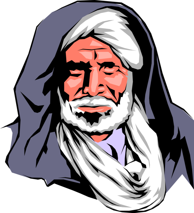 Vector Illustration Of North Africa Moroccan Man In - Moroccan Man Png (637x700), Png Download
