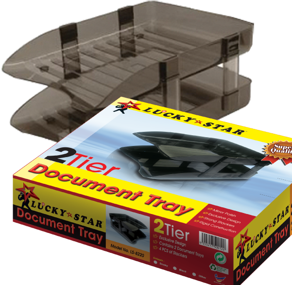 Lucky Star - Document Tray 2 Tier Lucky Star (600x600), Png Download