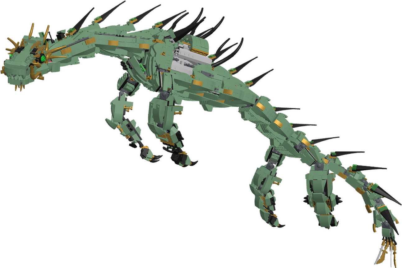 Green Ninja Mech Dragon (1440x900), Png Download
