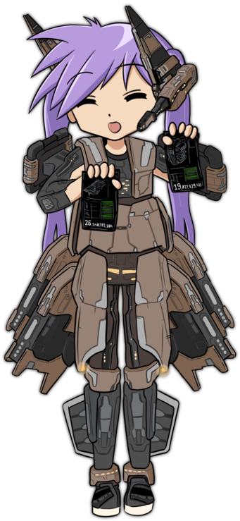 Tornado - Kagami Hiiragi - Cartoon (514x800), Png Download