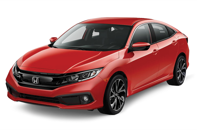 New 2019 Honda Civic Sedan Sport - 2019 Honda Civic Sport Black (640x480), Png Download