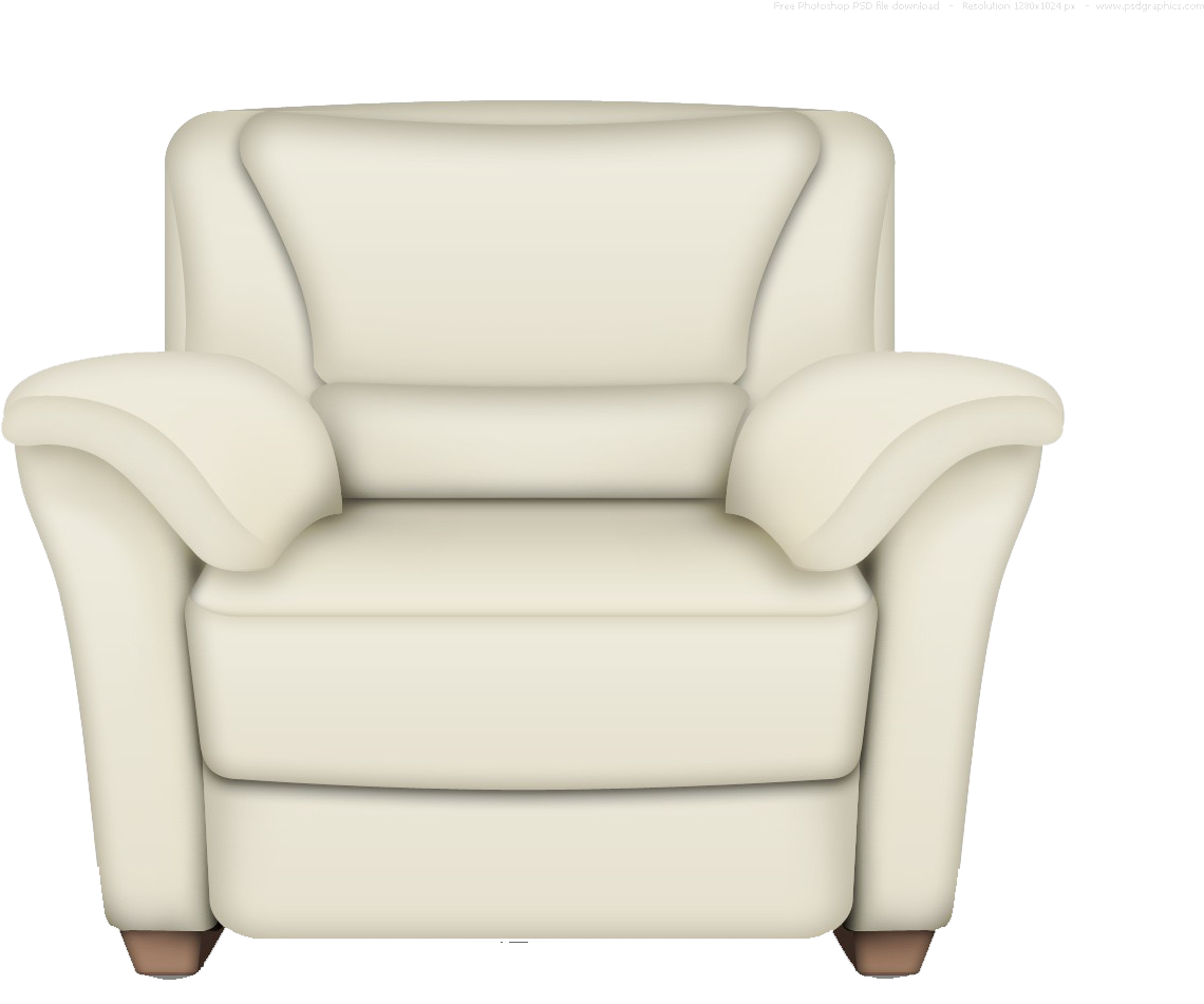 White Leather Armchair (1280x1024), Png Download