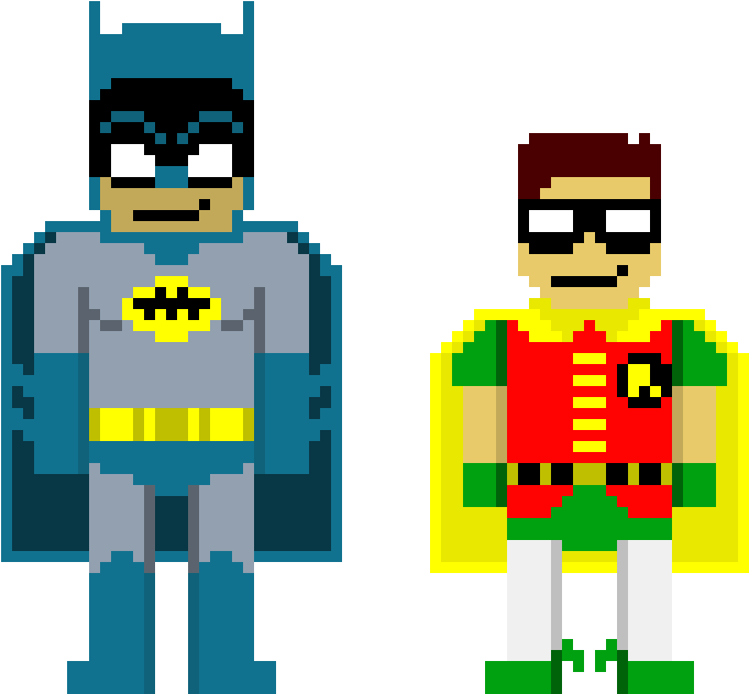 Classic Tv Series Batman And Robin - Cartoon (700x630), Png Download