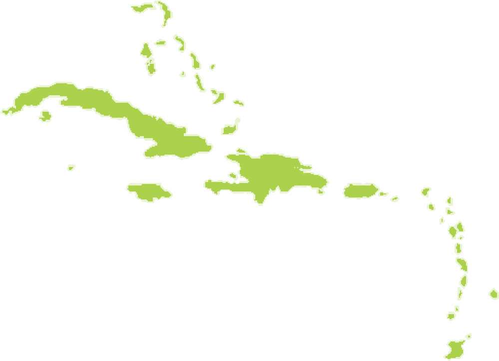 Pet & Animal Transport Into Caribbean Islands - Caribbean Map Black White (1024x1024), Png Download