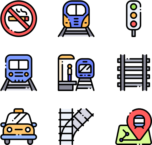 Train Station - Web Design Icons (600x564), Png Download