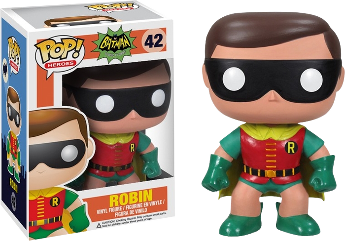 Batman Robin 1966 Pop Vinyl Figure - Funko Pop Robin 1966 (700x488), Png Download