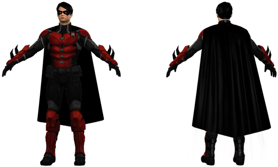 Download Zip Archive - Arkham Origins Robin 3d Model (750x650), Png Download