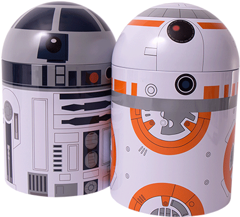 R2 D2 & Bb 8 Tin Containers 2 Pack - R2-d2 (1000x459), Png Download