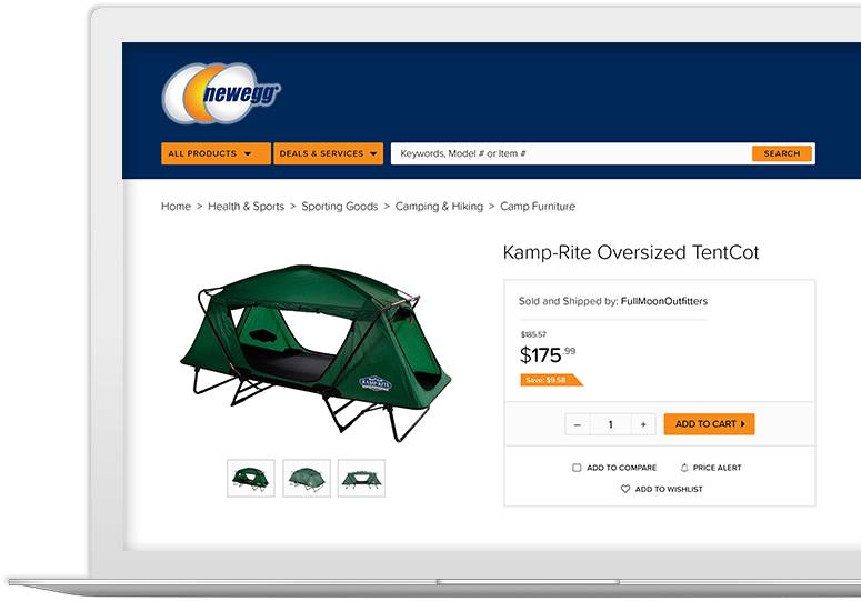 Newegg Inventory Management Software For Ecommerce - Web Page (781x607), Png Download
