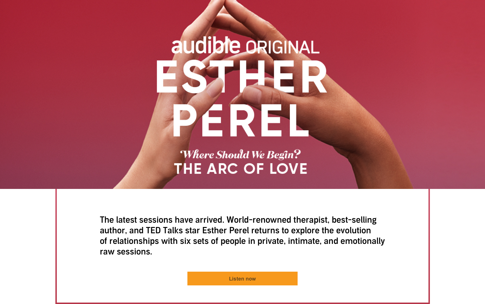 Listen To Esther Perel On Audible - Online Advertising (1690x1062), Png Download