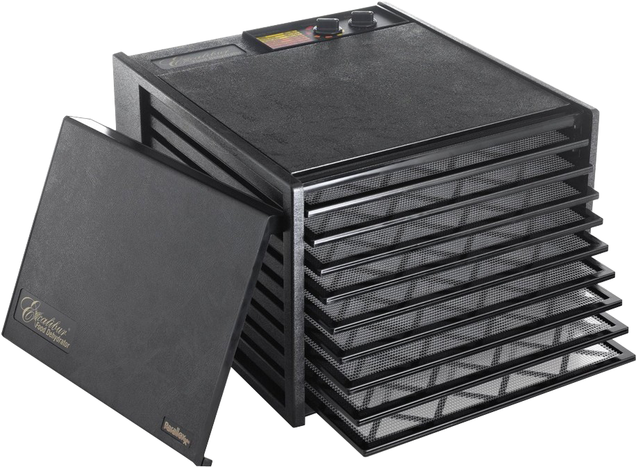Excalibur 9 Tray Dehydrator With Timer - Excalibur 9 Tray Dehydrator With Timer Black (1000x1000), Png Download