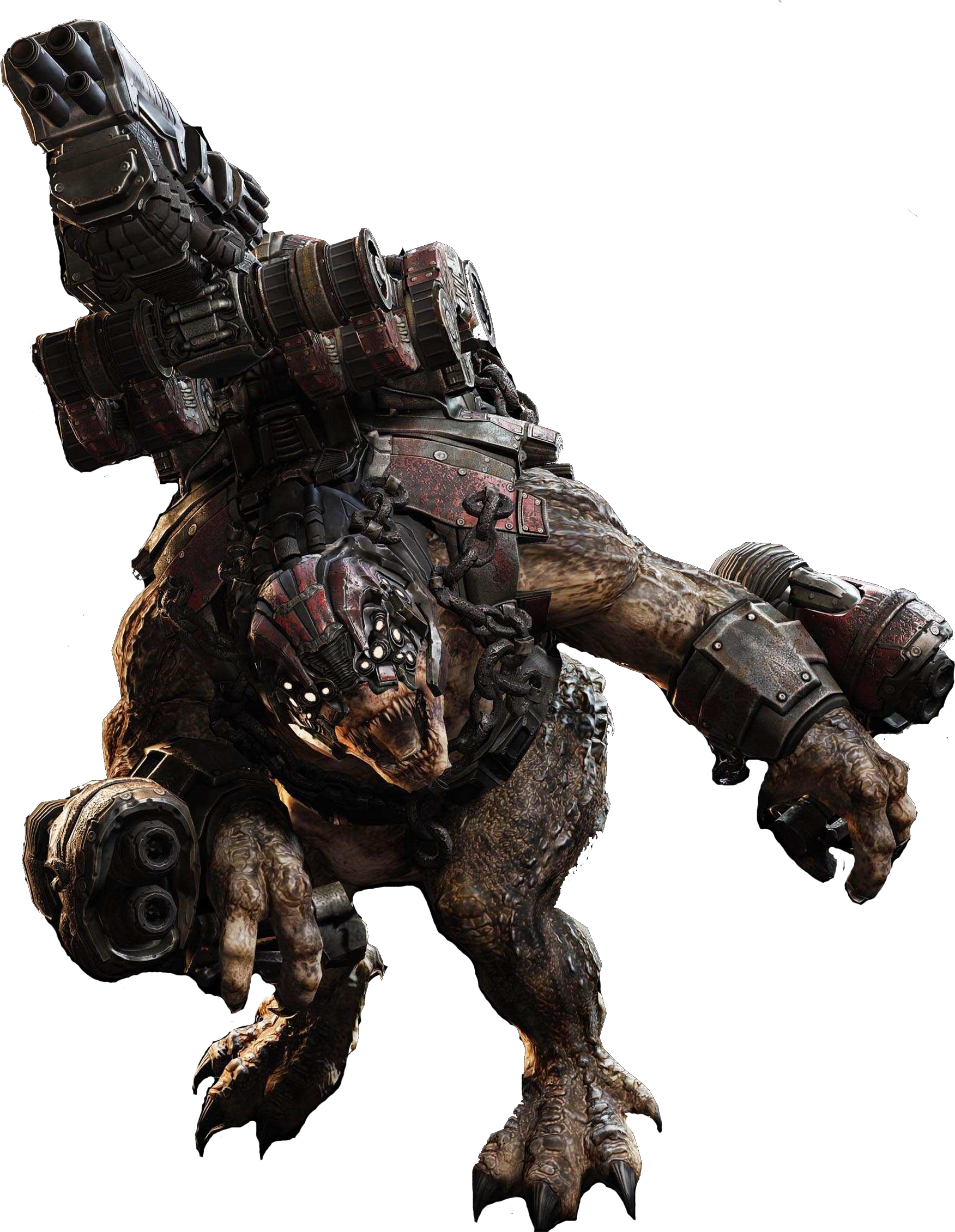 Brumakian Productions - Gears Of War Locust Brumak (1888x2260), Png Download