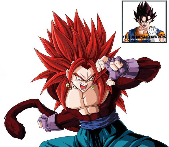 Png - Vegetto Super Saiyan 4 (620x519), Png Download