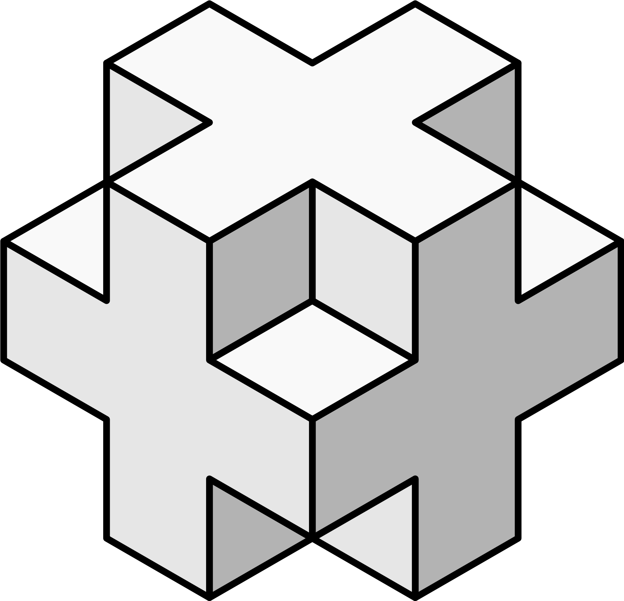 2000 X 1935 1 - Isometric Illusions (2000x1935), Png Download