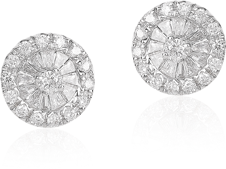 Brinco De Diamante Masculino - Nausnice Napichovacie Biele Zlato (1360x984), Png Download