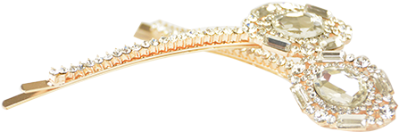 Rwr01612 Anais Gold Clear Long Slides - Body Jewelry (600x600), Png Download