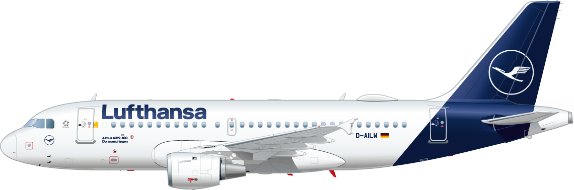 Brussels Airlines A319 (1140x378), Png Download