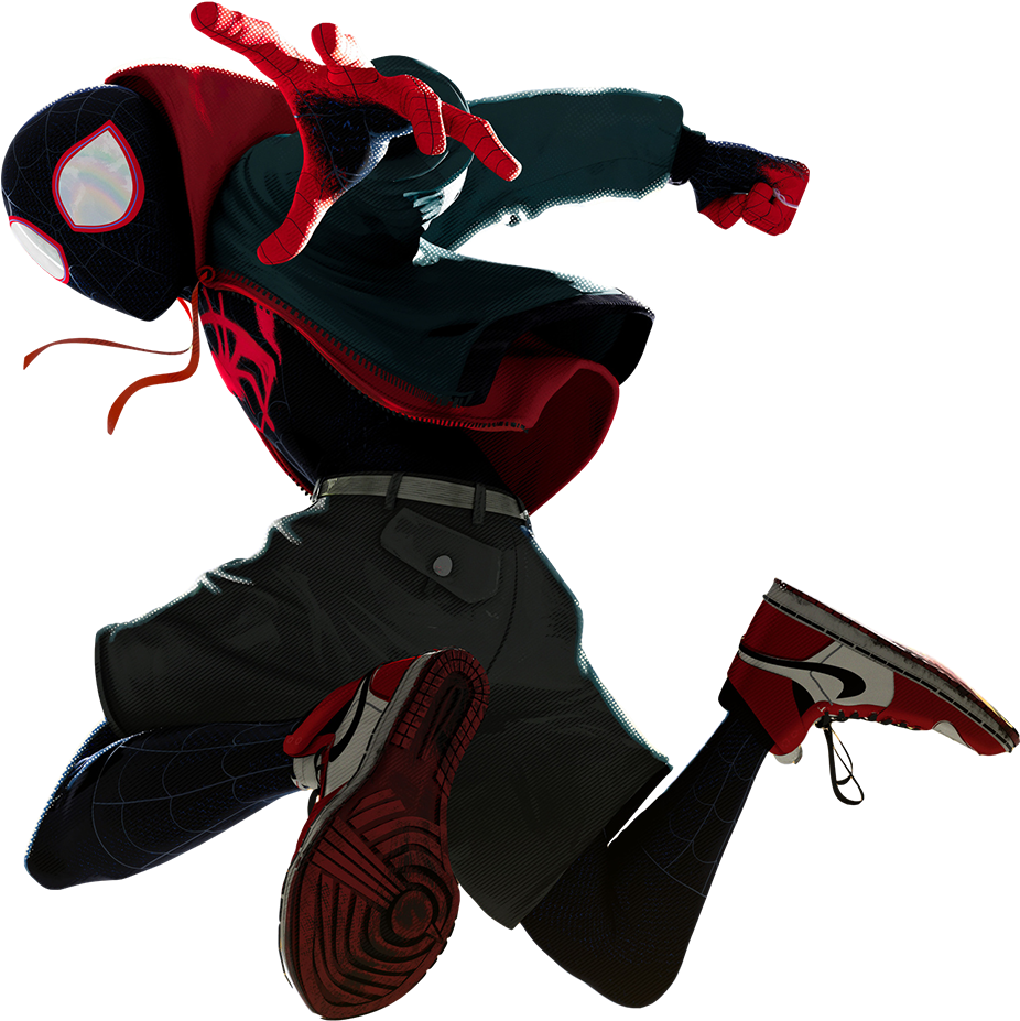 Into The Spider-verse Png - Spider Verse Spider Man Miles Morales (1000x1000), Png Download