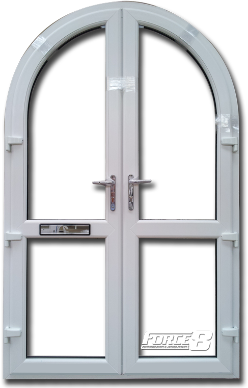 Upvc Arched French Doors (500x771), Png Download