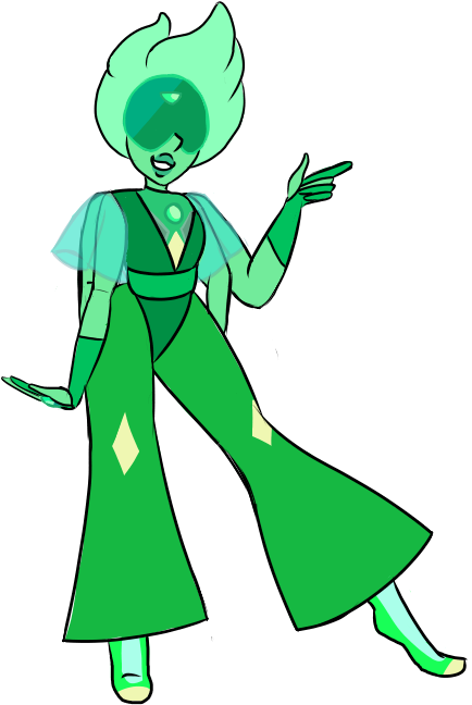 Nephrite, The Fusion Of Peridot, Sapphire, And Yellow - Steven Universe Peridot And Yellow Pearl Fusion (529x791), Png Download