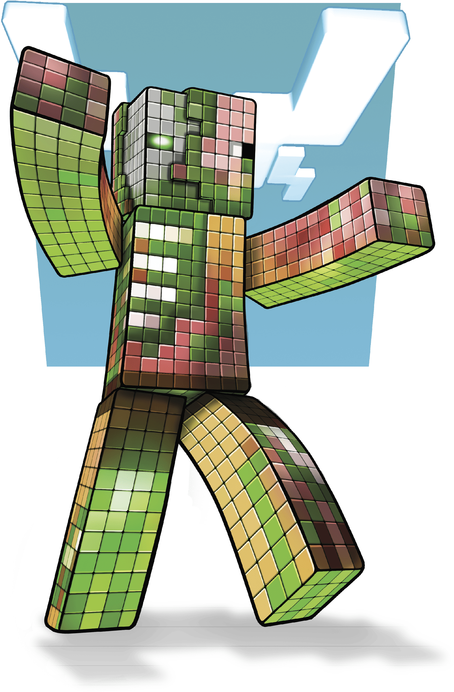 Minecraft Sheep Transparent Blue Png Minecraft Sheep - Illustration (1661x2384), Png Download