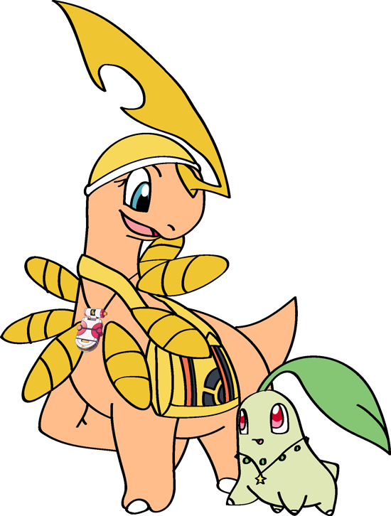 Kris Into Shiny Bayleef - Bayleef Shiny (550x726), Png Download