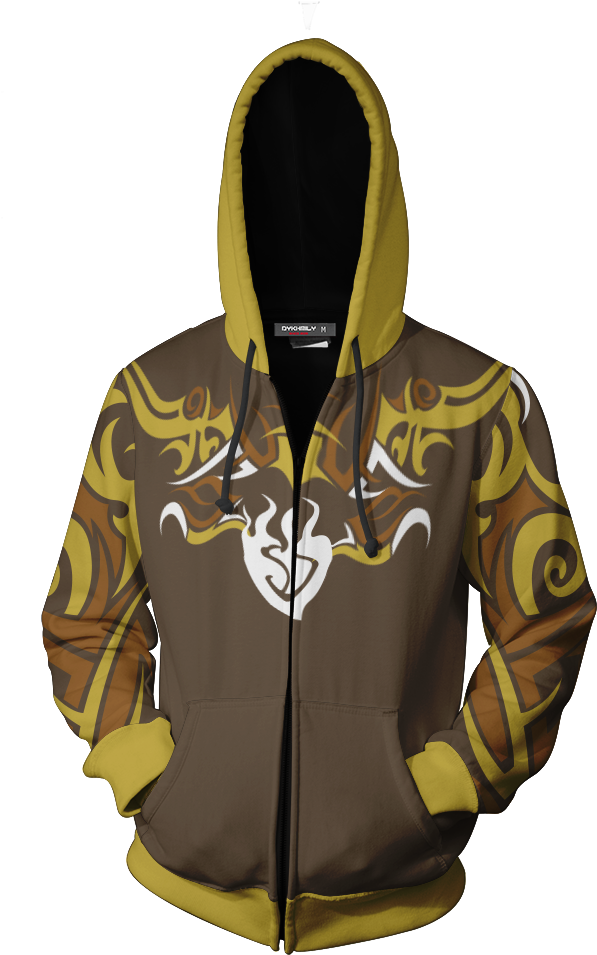 Rwby Yang Xiao Long Symbol Zip Up Hoodie Fullprinted - Shoto Todoroki Hoodie (1024x1024), Png Download