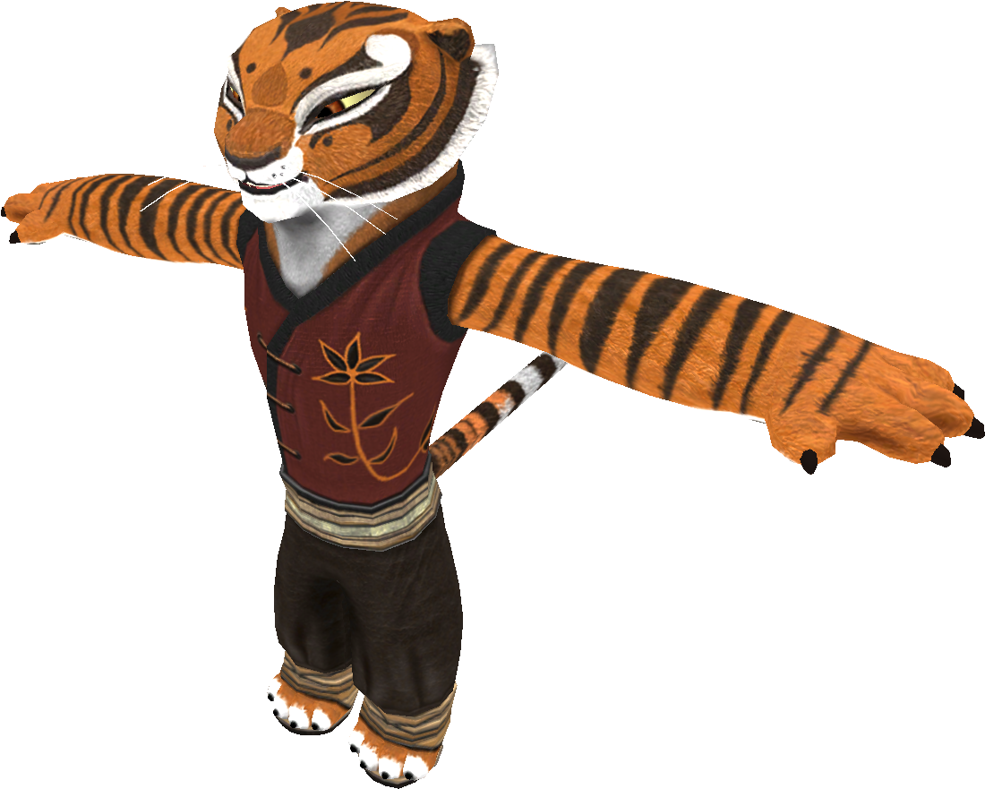 Kung Fu Panda Clipart Red Panda - Kung Fu Panda Tigress Model (1136x908), Png Download