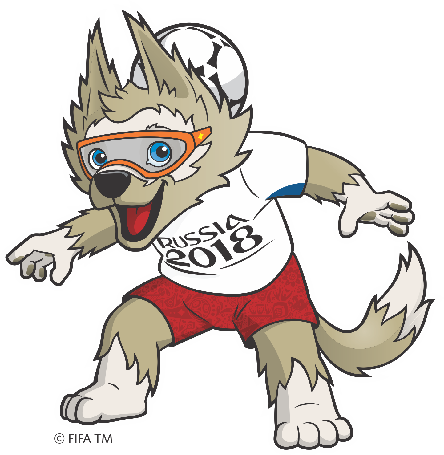 Copa Do Mundo Rússia - Lobo De Rusia 2018 (1442x1477), Png Download