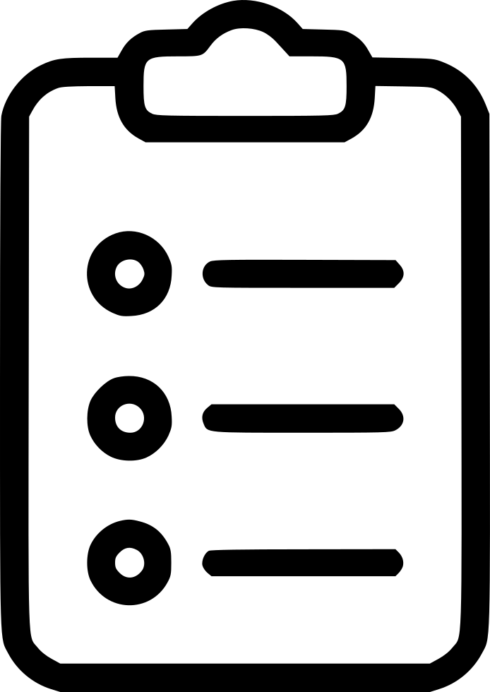 Clip Board Comments - Check List Icono (694x980), Png Download