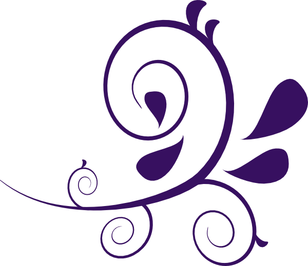 Curl Clipart Purple Swirl - Swirl Clipart (600x519), Png Download