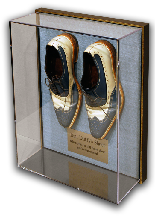 Tom Duffy Shoes In Acrylic Box The Framer's Workshop, - Shoes In A Frame (518x720), Png Download
