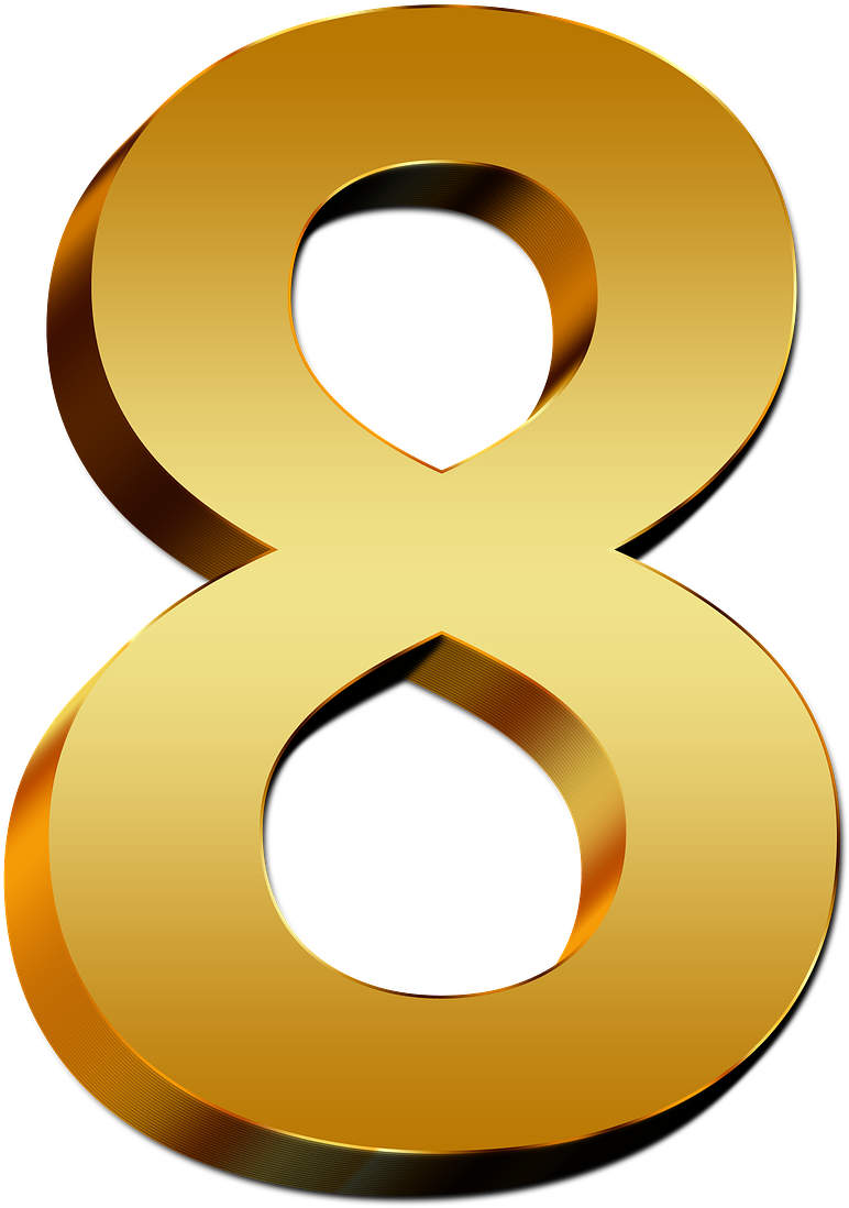 8 Number Png - Number 8 Transparent (1280x1280), Png Download